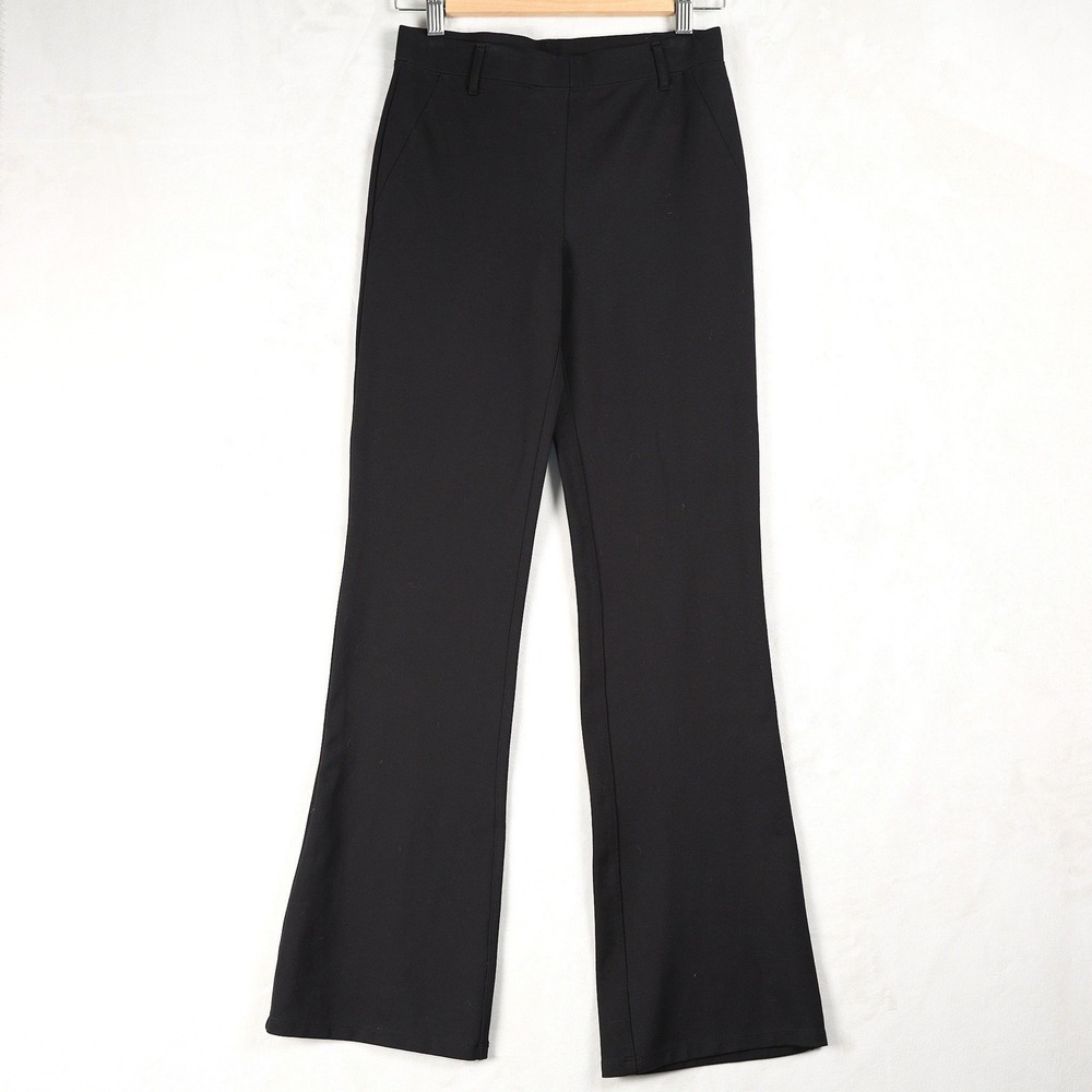 Quince Black Ultra-Stretch Ponte Flare Pants XS Petite DKB1Z01 Professional